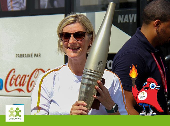 Aurélie, relayeuse de la flamme olympique 2024 !