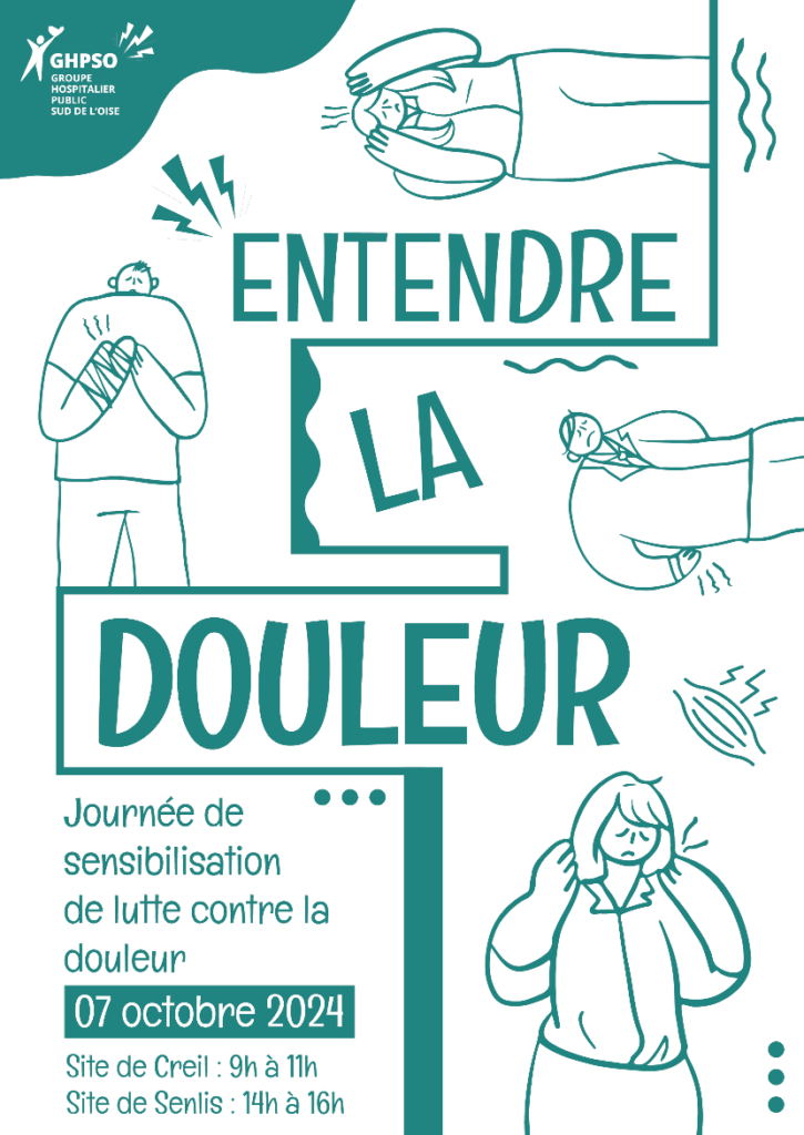 Entendre la douleur ; flyers de communication sur la journée de sensibilisation de lutte contre la douleur