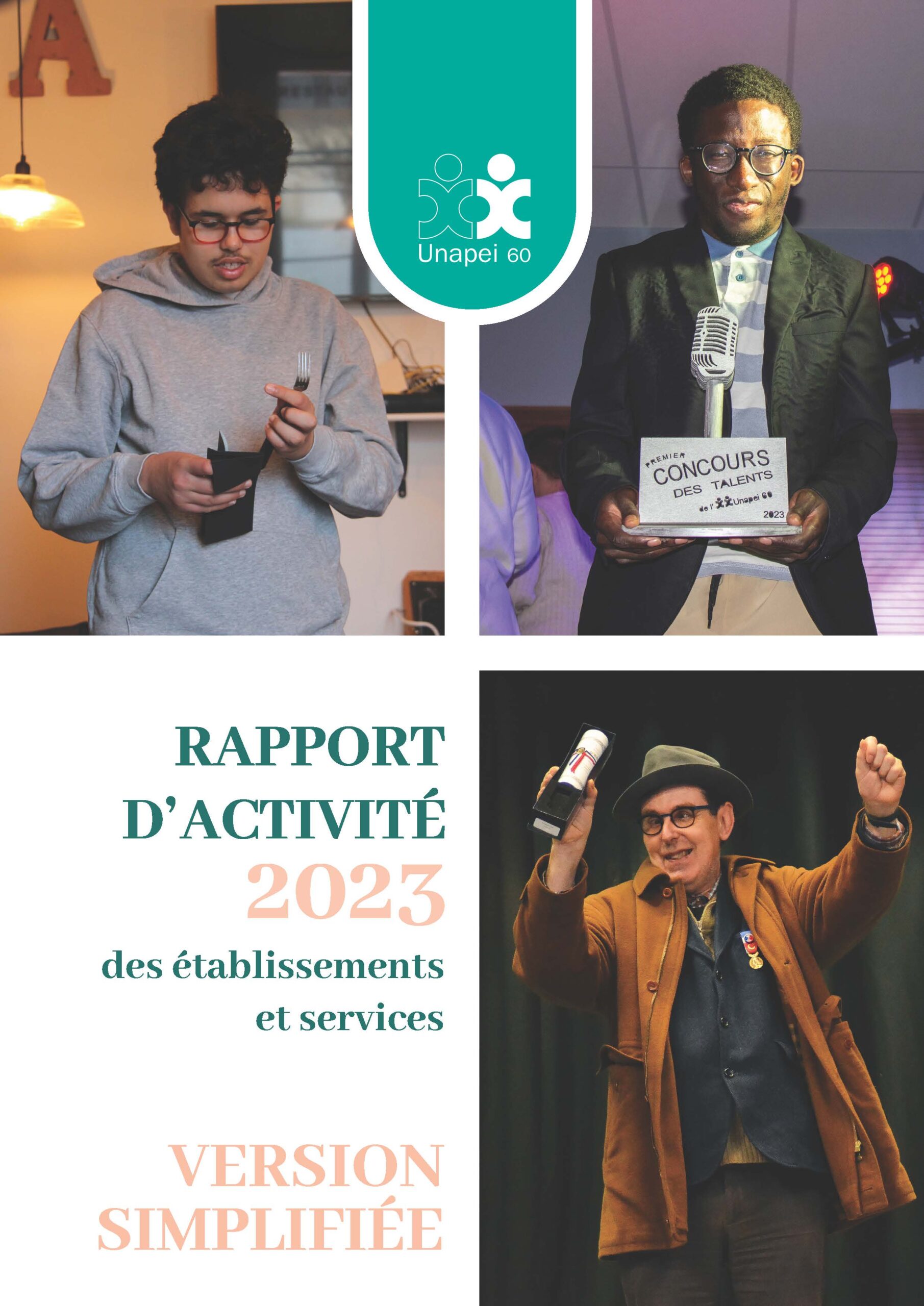 Couverture du rapport d'activité 2023 des établissements et services en version simplifiée