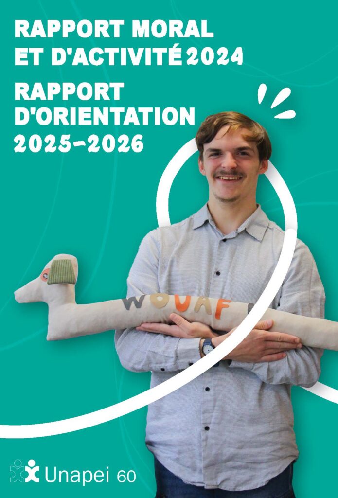 page de couverture du rapport d'activité 2024 de l'Unapei de l'Oise